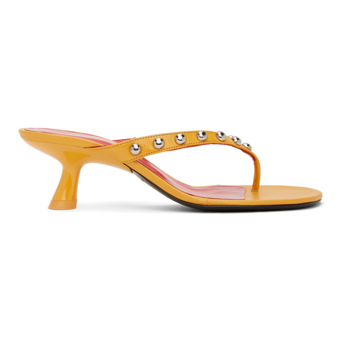 Simon Miller Yellow Beep Thong Heeled Sandals