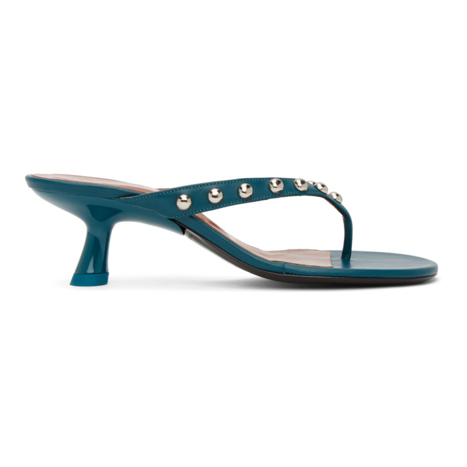 Simon Miller Blue Beep Thong Heeled Sandals