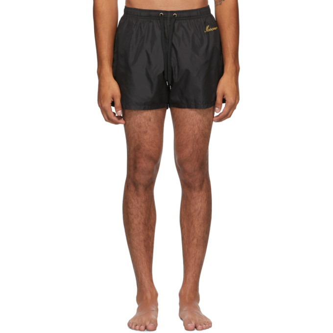 moschino black swim shorts