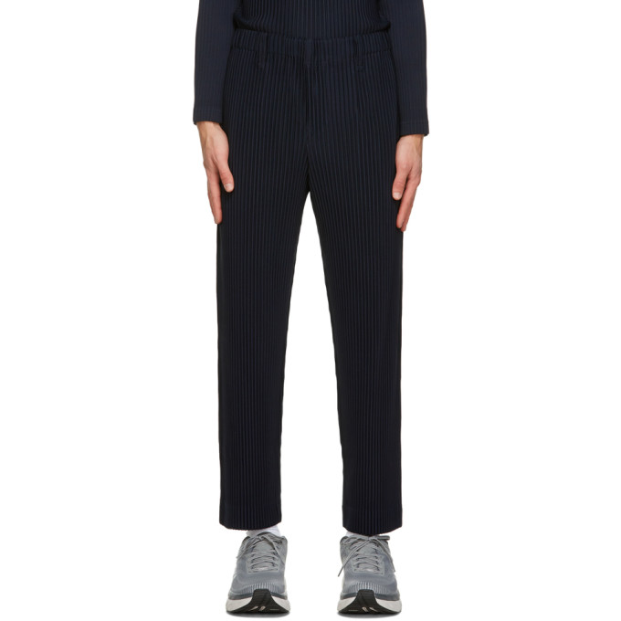 ISSEY MIYAKE NAVY BASICS TROUSERS