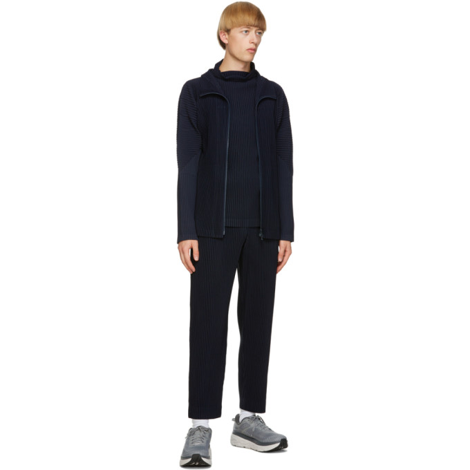 ISSEY MIYAKE NAVY BASICS TROUSERS