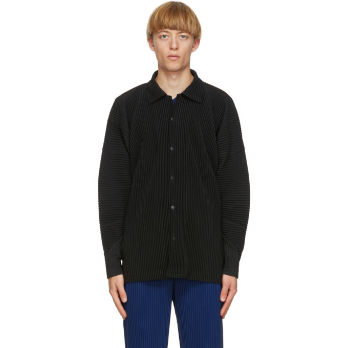 ISSEY MIYAKE HOMME PLISSE ISSEY MIYAKE BLACK MC JUNE SHIRT