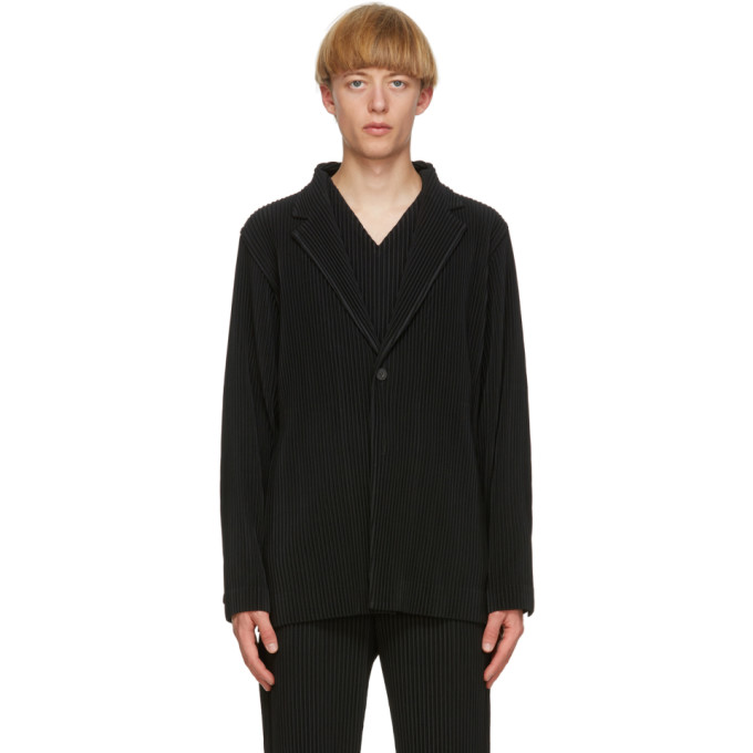 ISSEY MIYAKE BLACK BASICS BLAZER