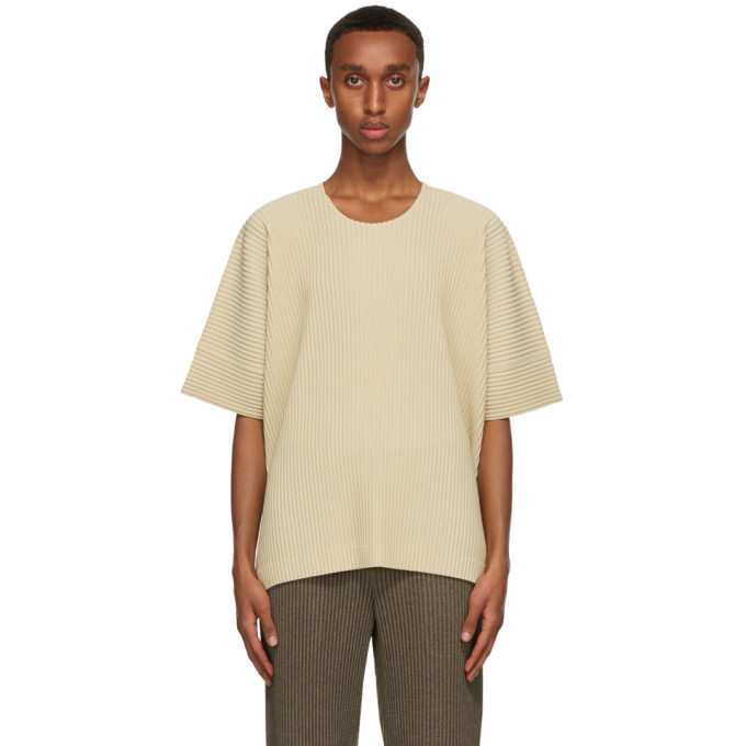 Pleats Please Issey Miyake Homme Plisse Issey Miyake Beige Monthly Colors September T Shirt In 40 Beige Modesens