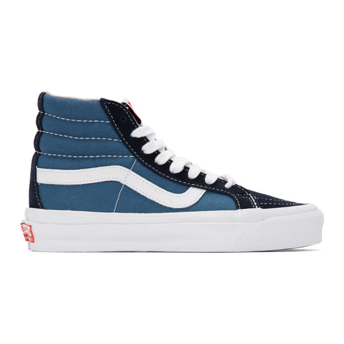 Vans Blue and Navy OG Sk8-Hi LX Sneakers