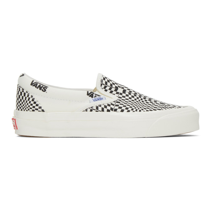 Vans Black and White OG Classic Slip-On Sneakers -