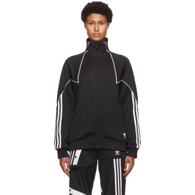 ADIDAS ORIGINALS ADIDAS ORIGINALS BLACK TREFOIL ABSTRACT TRACK JACKET