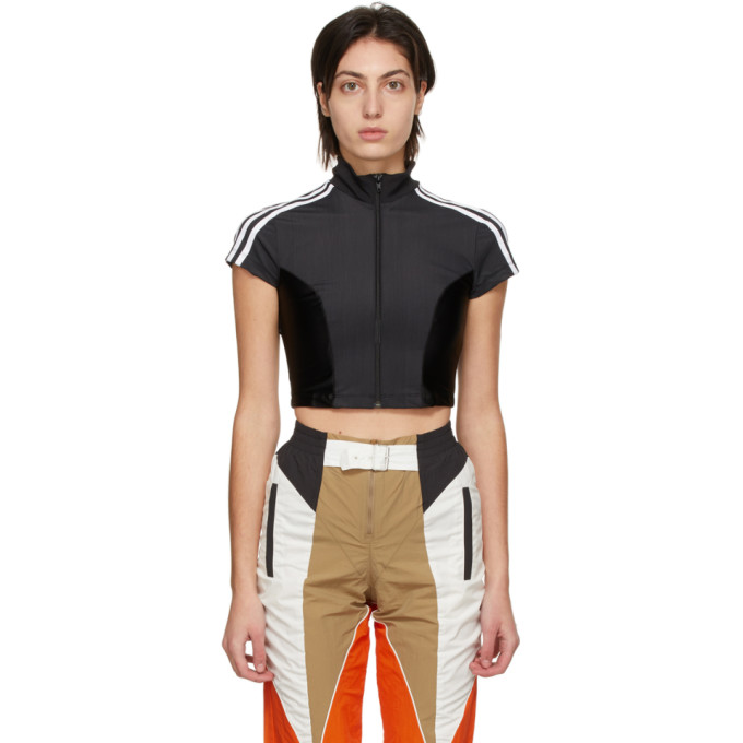 adidas Originals Black Paolina Russo Edition Crop Top