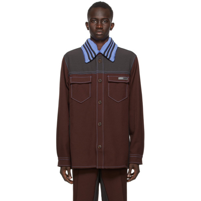Wales Bonner Wales Bonner Burgundy and Black adidas Originals Edition Rock Jacket