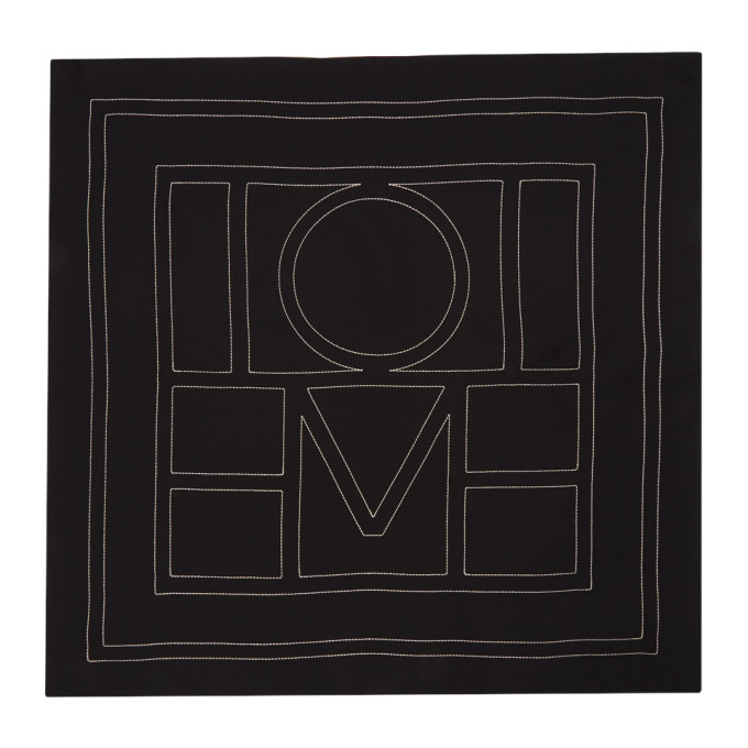 Toteme Black Silk Pantelleria Scarf