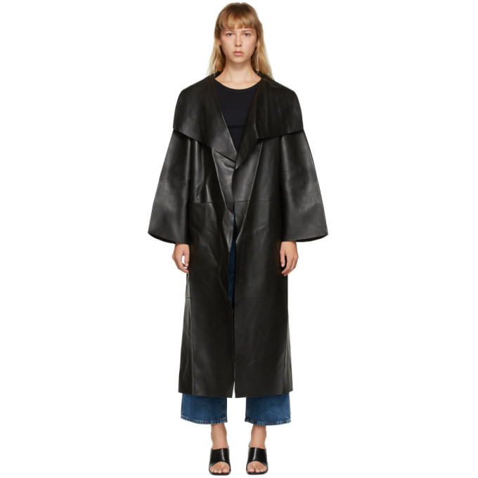 Toteme Toteme SSENSE Exclusive Black Annecy Leather Jacket