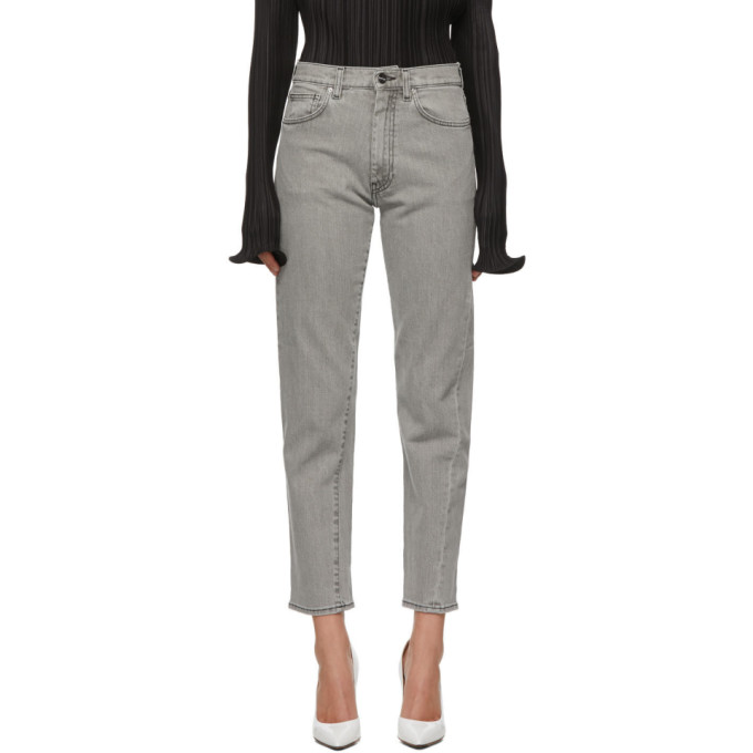 toteme straight denim grey