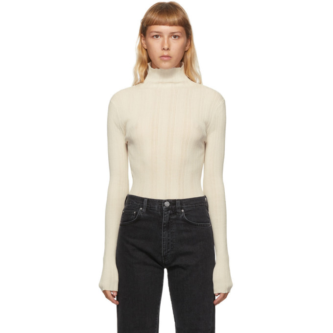 sheer white turtleneck