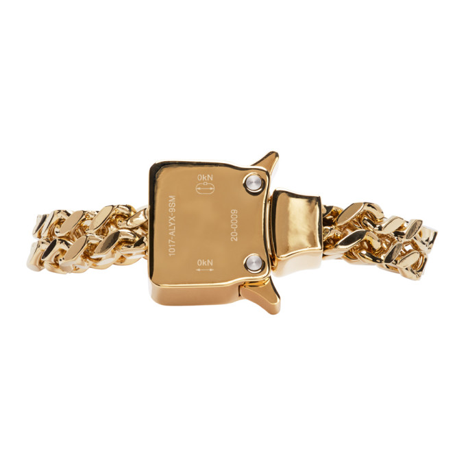 1017 ALYX 9SM Gold Cubix Chain Bracelet