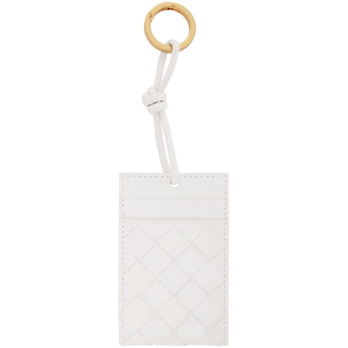 Bottega Veneta White Intrecciato Card Holder