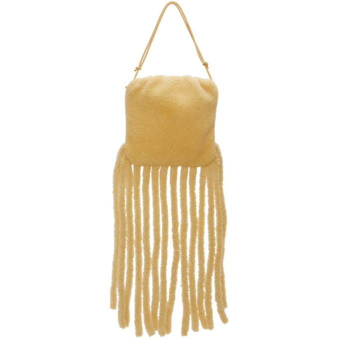 Bottega Veneta Beige Shearling The Fringe Shoulder Bag