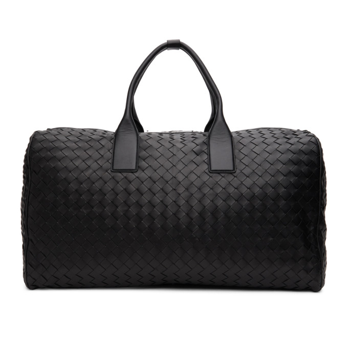 Bottega Veneta Black Intrecciato Duffle Bag 202798M16910301