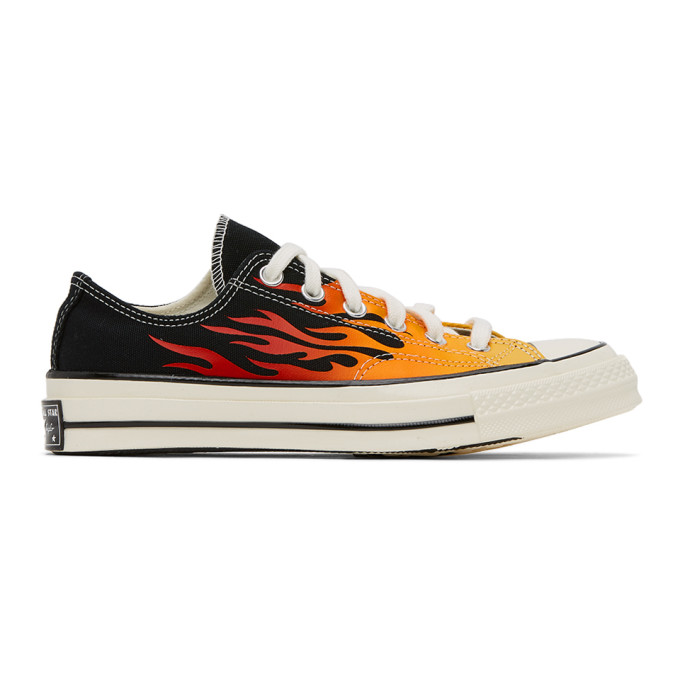 flame print converse