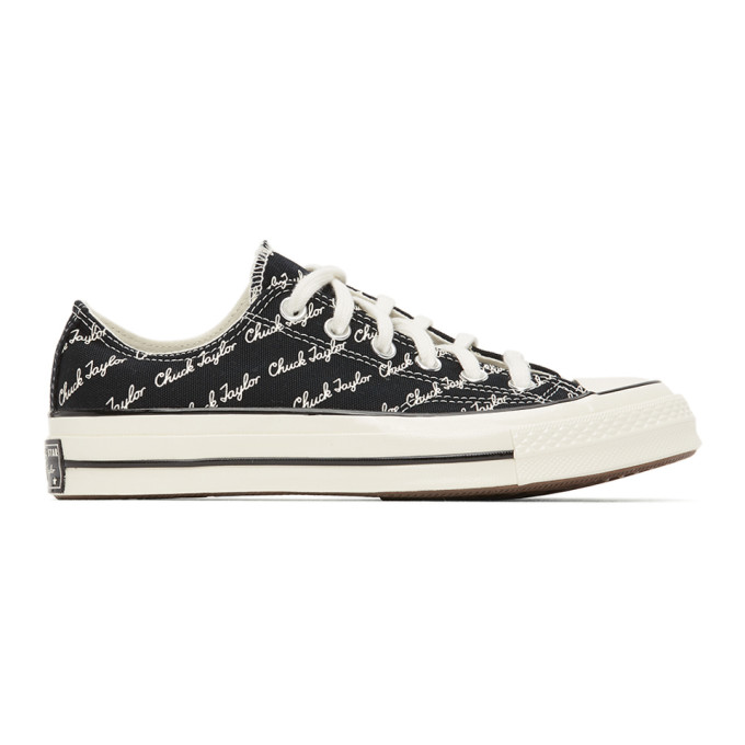 Converse Black and White Signature Chuck 70 Low Sneakers - 167698C