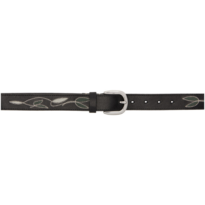 Our Legacy Black Foliage Stitch Belt