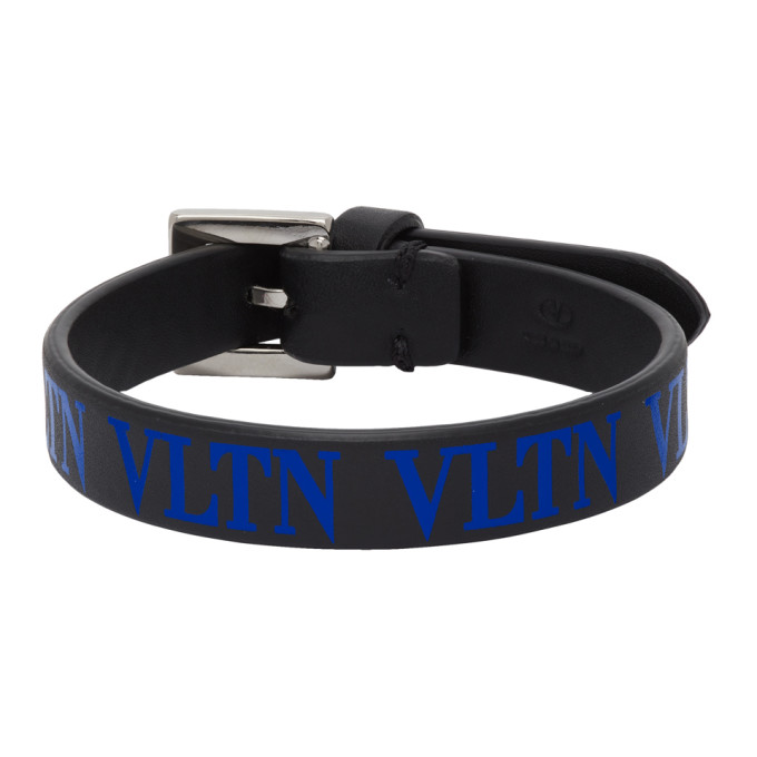 Valentino Garavani Black and Blue Valentino Garavani VLTN Bracelet
