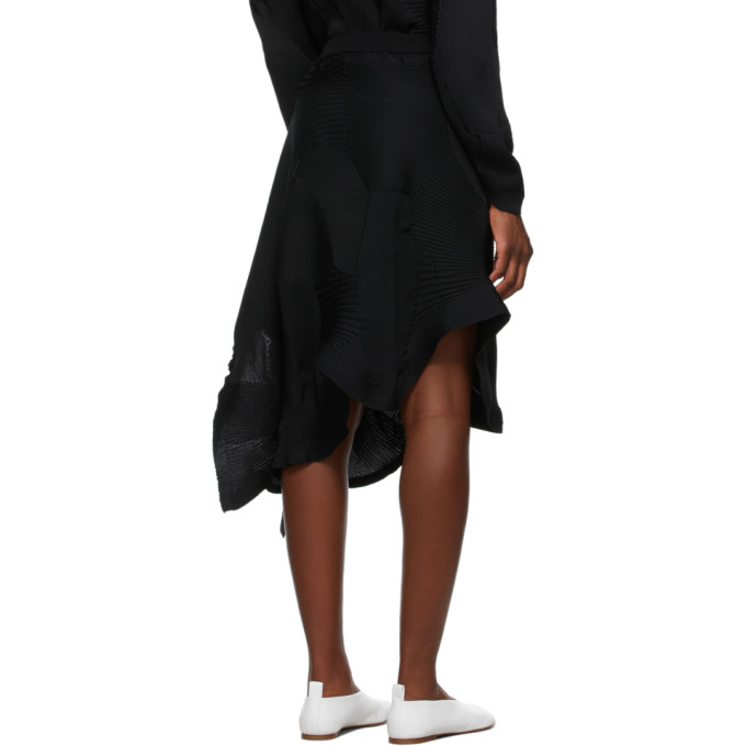 ISSEY MIYAKE ISSEY MIYAKE BLACK KONE KONE MID-LENGTH SKIRT