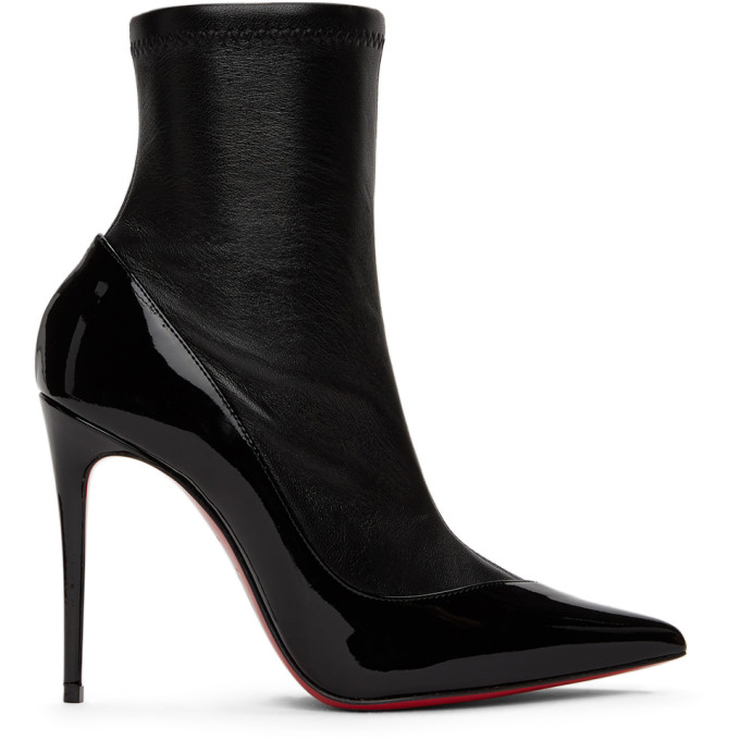 Christian Louboutin Black Nappa Bibooty Ankle 100 Boots