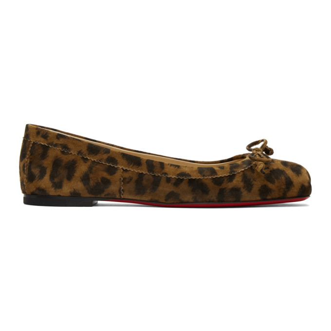 Christian Louboutin Brown Leopard Mamadrague Ballerina Flats