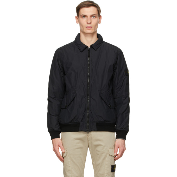 Stone Island Stone Island Black Insulated Nylon Jacket
