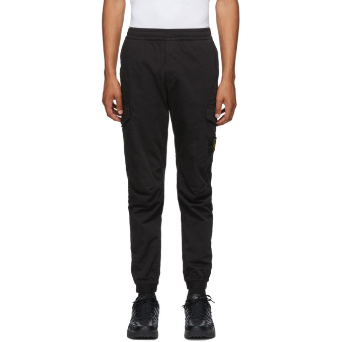 Stone Island Black Drawstring Cargo Pants