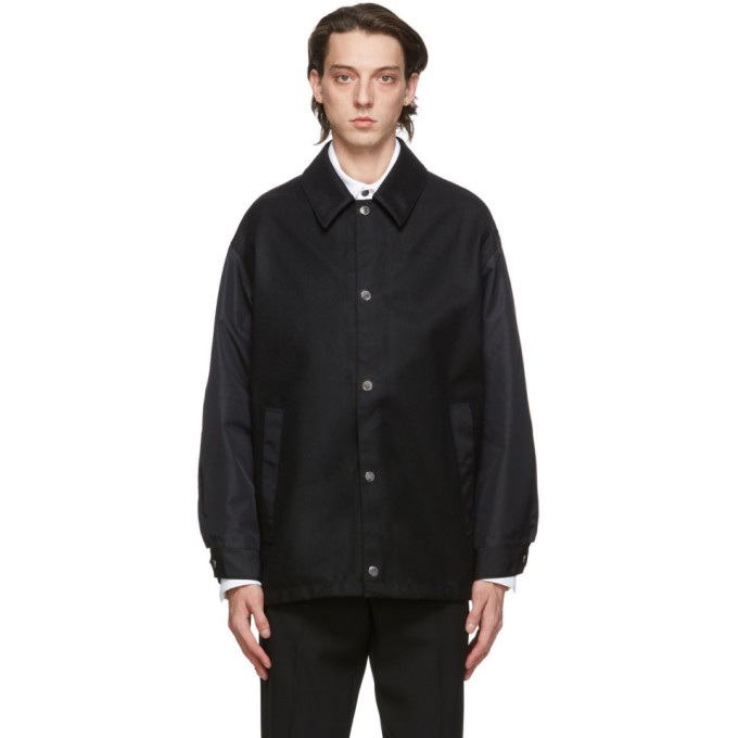 Mackintosh Mackintosh Black Wool and Nylon Cadder Jacket