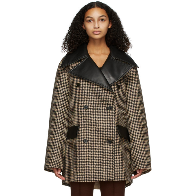 Nanushka Black Houndstooth Tommi Jacket