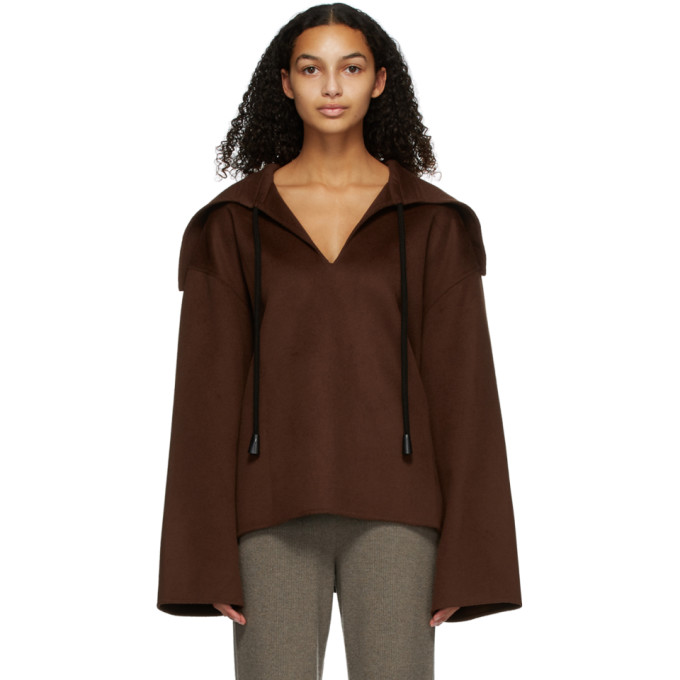 Nanushka Brown Wool and Silk Eli Sweater