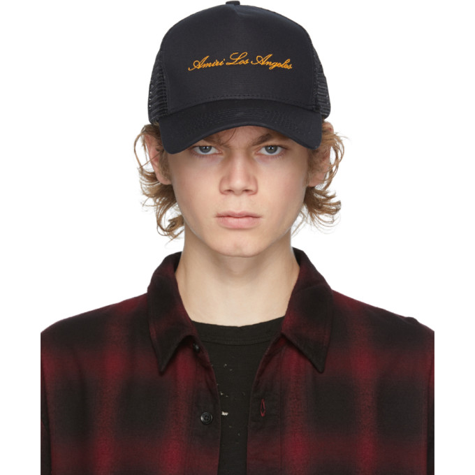 AMIRI Black Trucker Hat