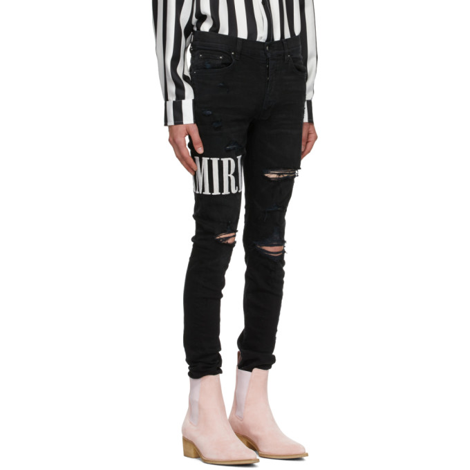 amiri logo jeans