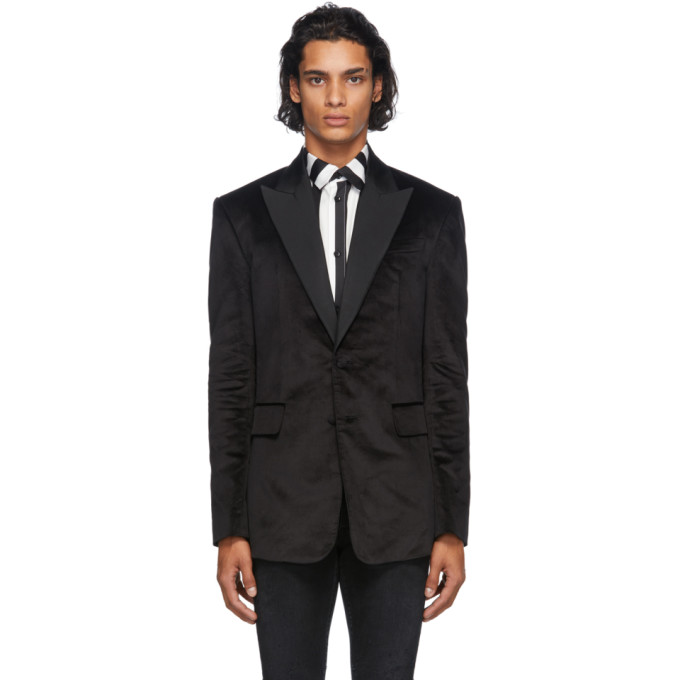 AMIRI Black Velvet Blazer