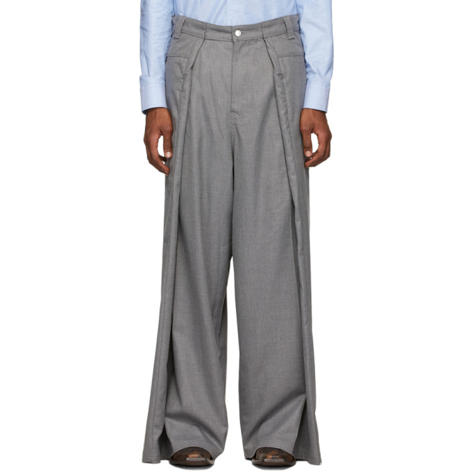 MARTINE ROSE MARTINE ROSE GREY FARAH EDITION 100TH ANNIVERSARY VERBOTEN TROUSERS