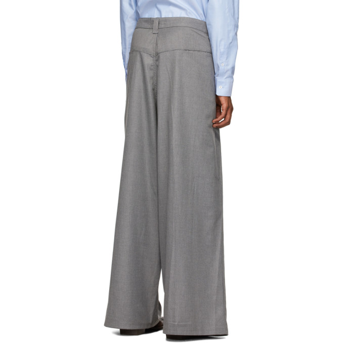 MARTINE ROSE MARTINE ROSE GREY FARAH EDITION 100TH ANNIVERSARY VERBOTEN TROUSERS
