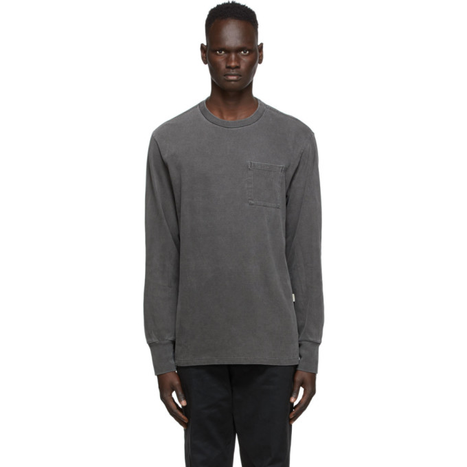 AIMÉ LEON DORE AIME LEON DORE BLACK WASHED LONG SLEEVE T-SHIRT