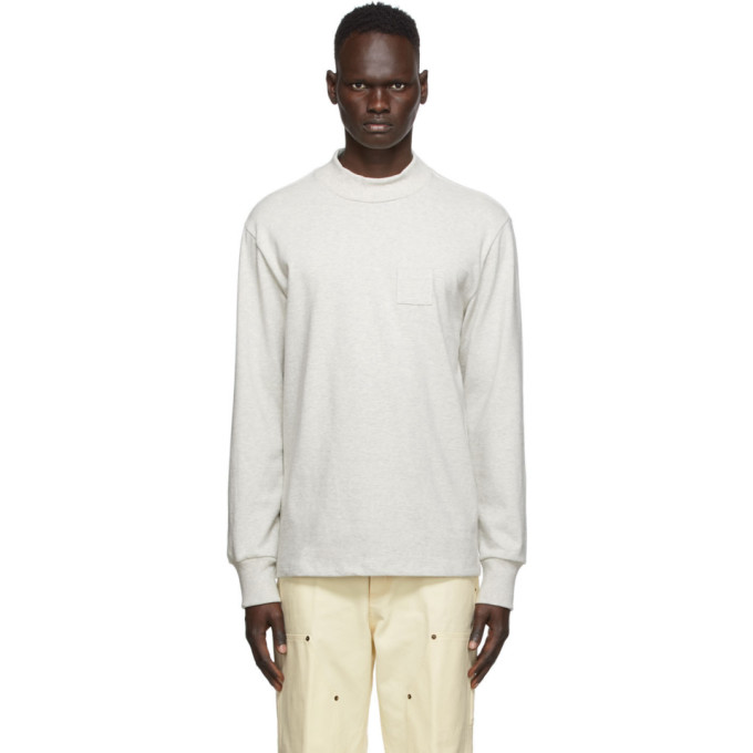 Aimé Leon Dore Aime Leon Dore Grey Dimebag Long Sleeve T-shirt In Oatmeal