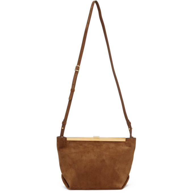 Khaite Tan Suede Augusta Bag