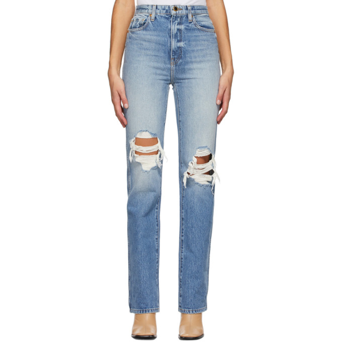 Khaite Blue Ripped Danielle Jeans