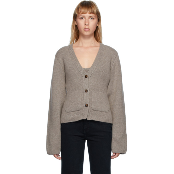 Khaite Grey Scarlet Cardigan