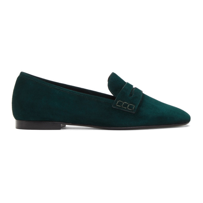 hunter green loafers