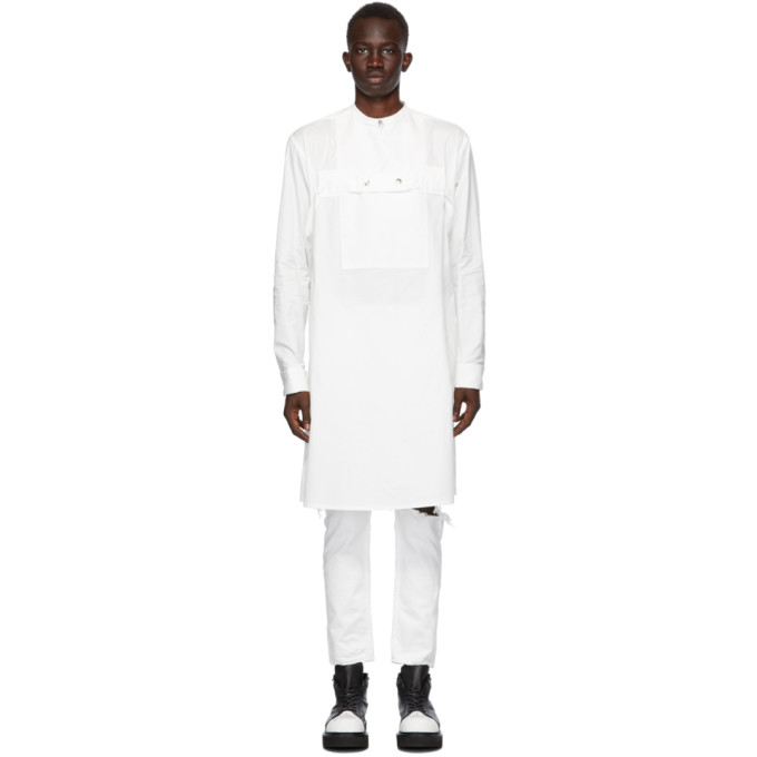 TAKAHIROMIYASHITA TheSoloist. White Long Medical Shirt