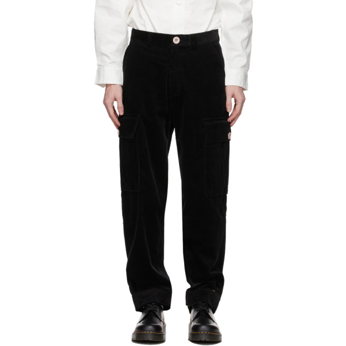 black corduroy cargo pants