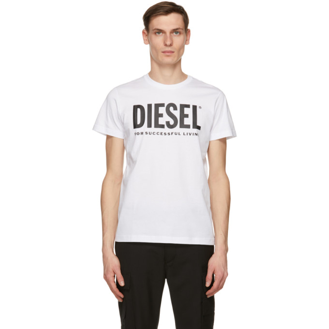 Diesel White T-Diego Logo T-Shirt