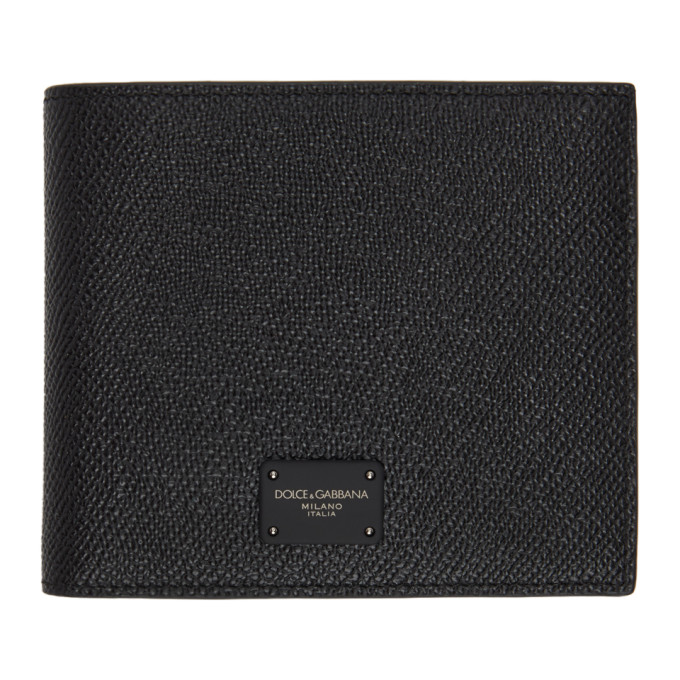Dolce and Gabbana Black Dauphine Bifold Wallet