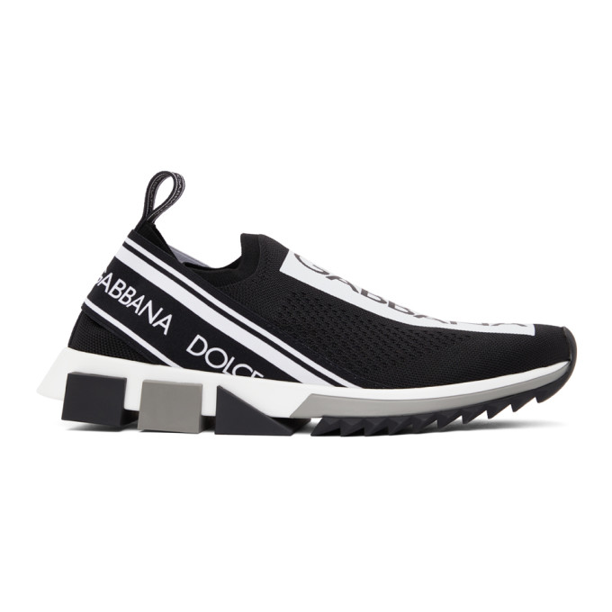 Click to view more detailed imagery on our partner's website Dolce & Gabbana Dolce And Gabbana Black And White Sorrento Slip-on Sneakers