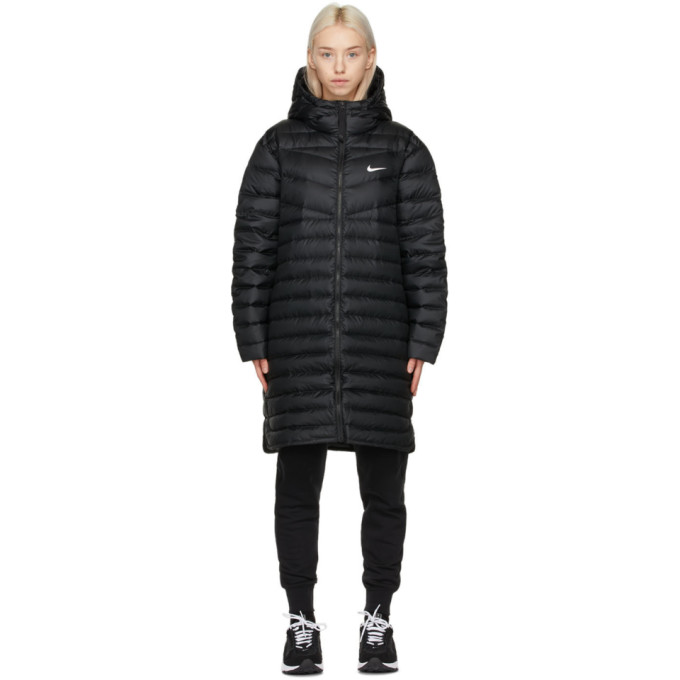 Nike Black Down Windrunner Quilted Parka
